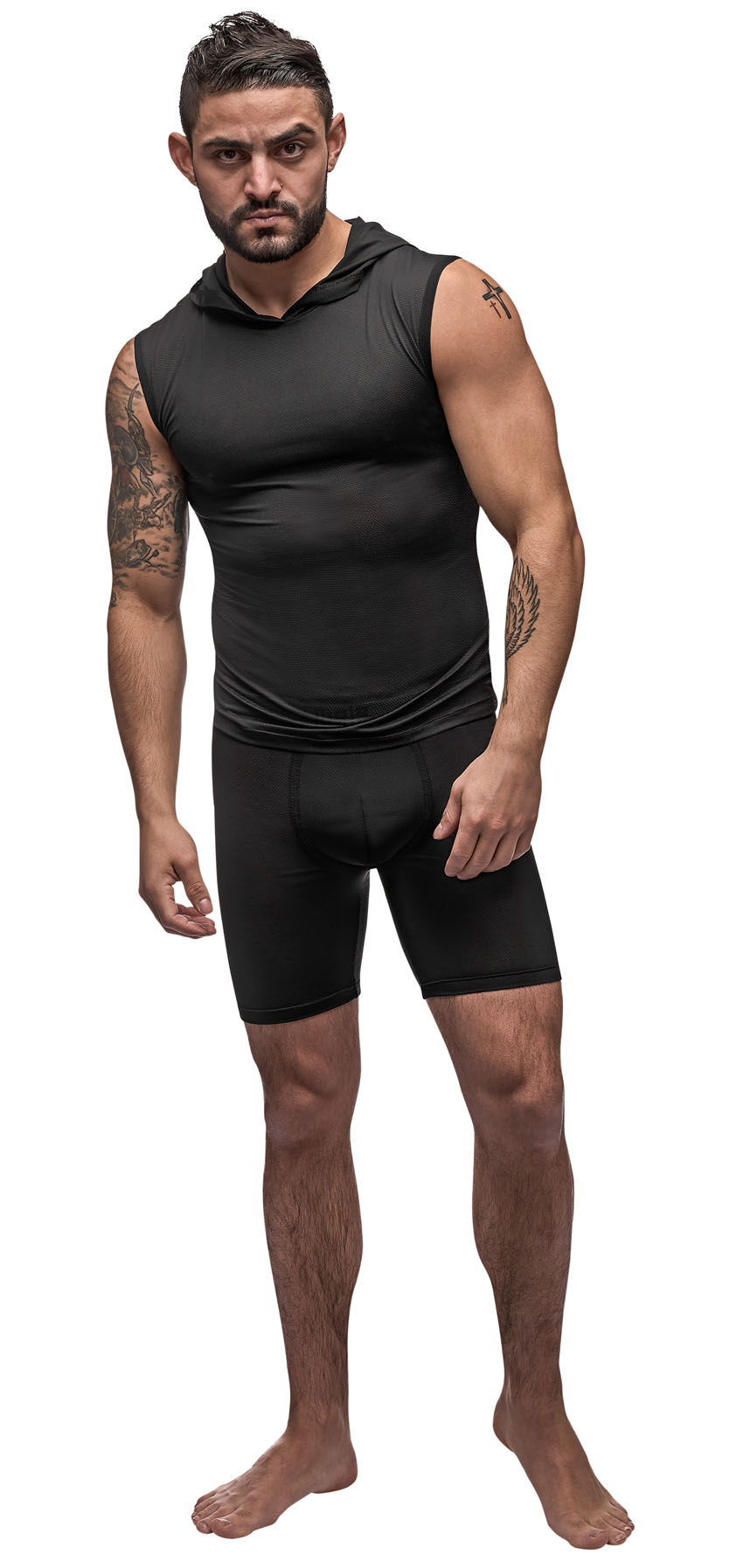 black nite hoodie tank black medium