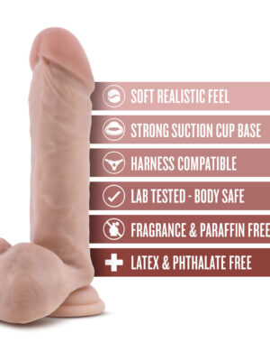 dr. skin dr. william 8 inch dildo with balls beige