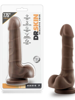 dr. skin realistic cock basic 7 chocolate dr. skin realistic cock basic 7 chocolate