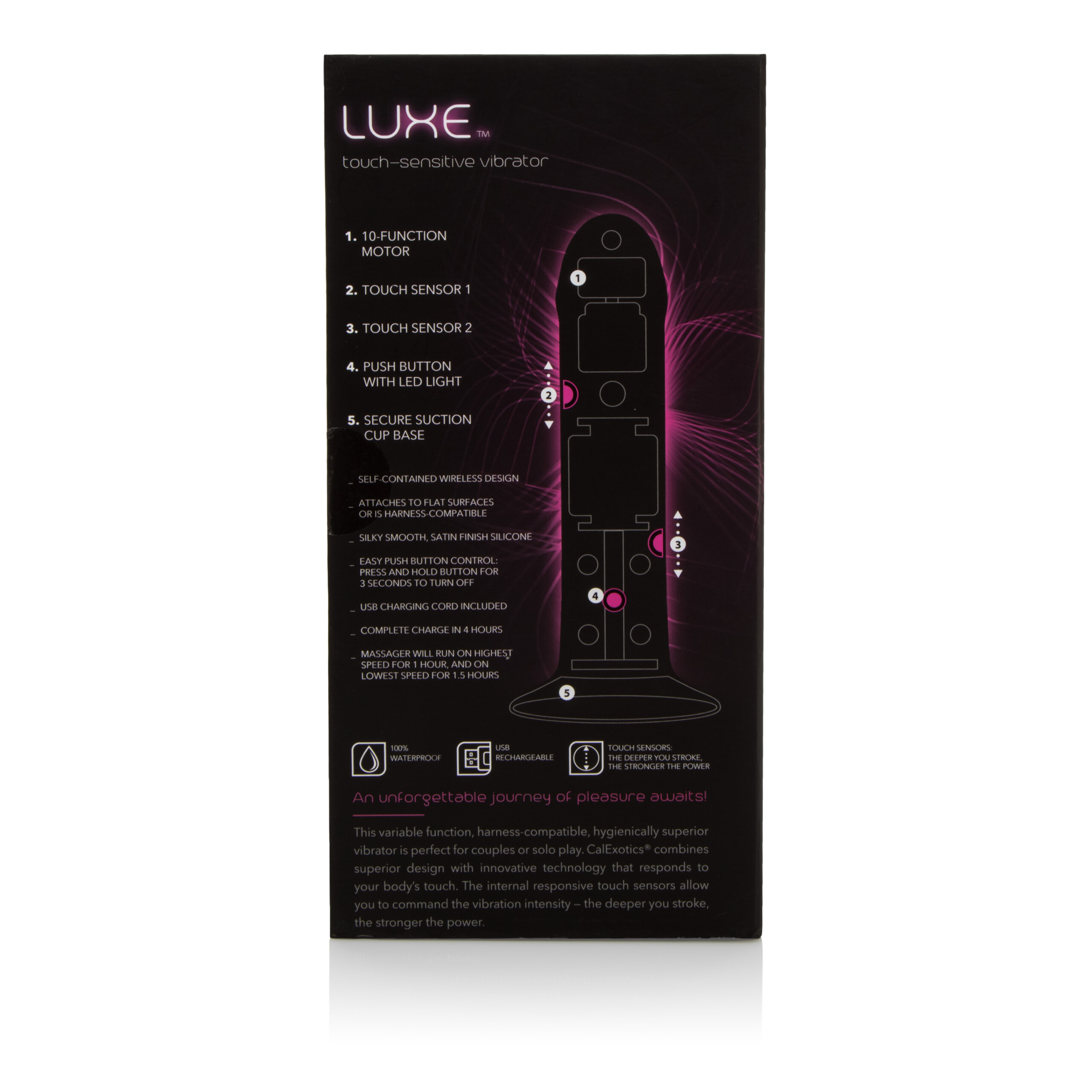 luxe touch sensitive vibrator purple