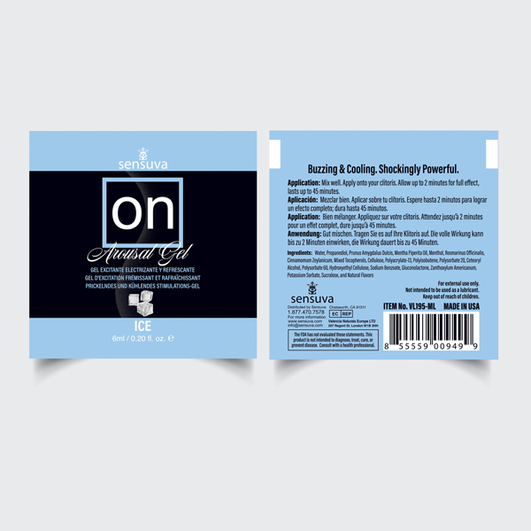 on ice arousal gel 6ml single use packet