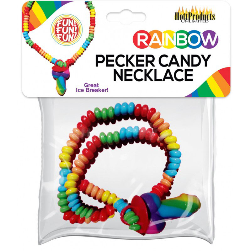 rainbow pecker candy necklace