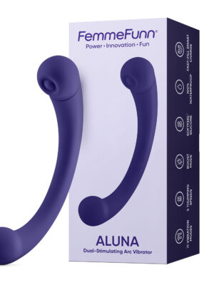aluna dual stimulating arc vibrator dark purple aluna dual stimulating arc vibrator dark purple