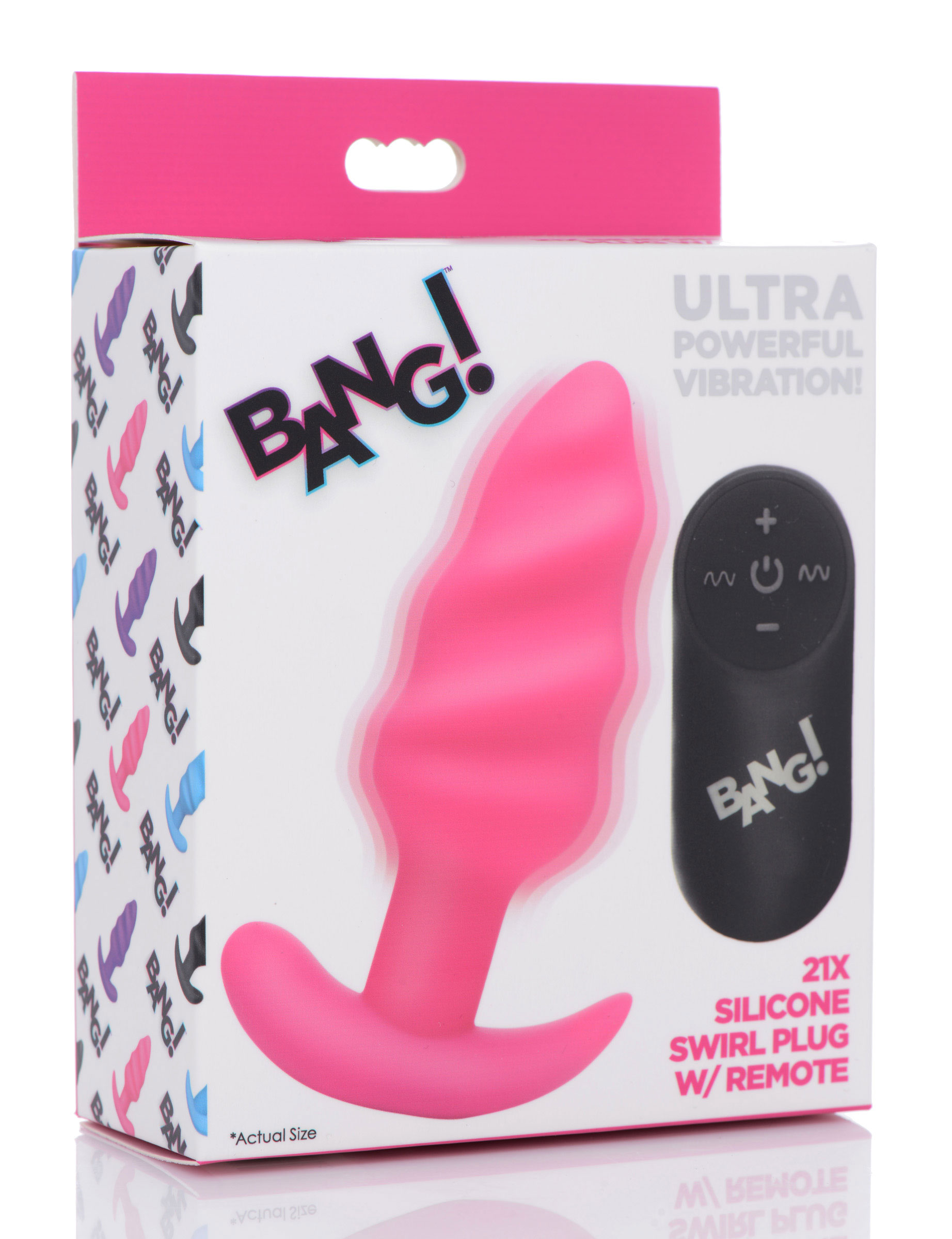 21x silicone swirl plug with remote pink 21x silicone swirl plug with remote pink