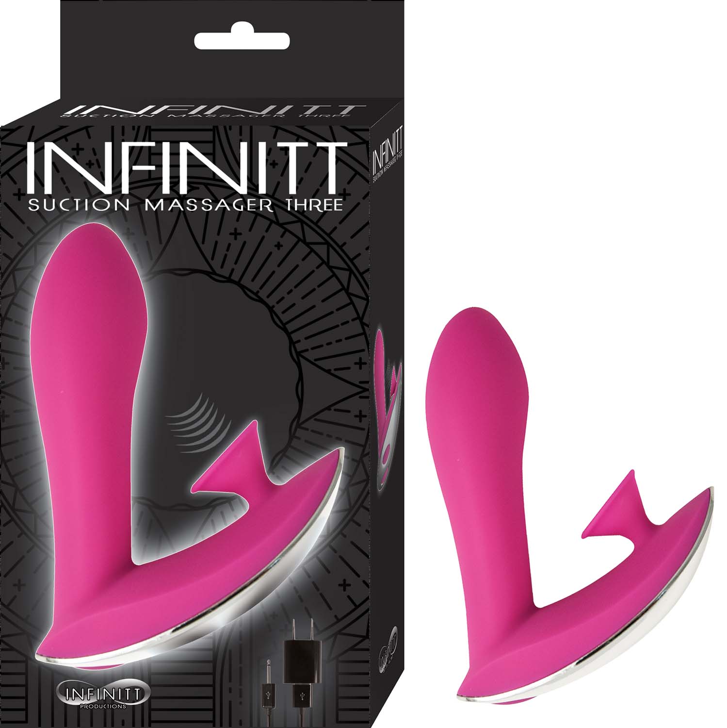 infinitt suction massager three pink