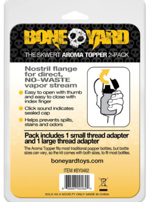 the skwert aroma topper 2 pack 1 small and 1 large thread adapter