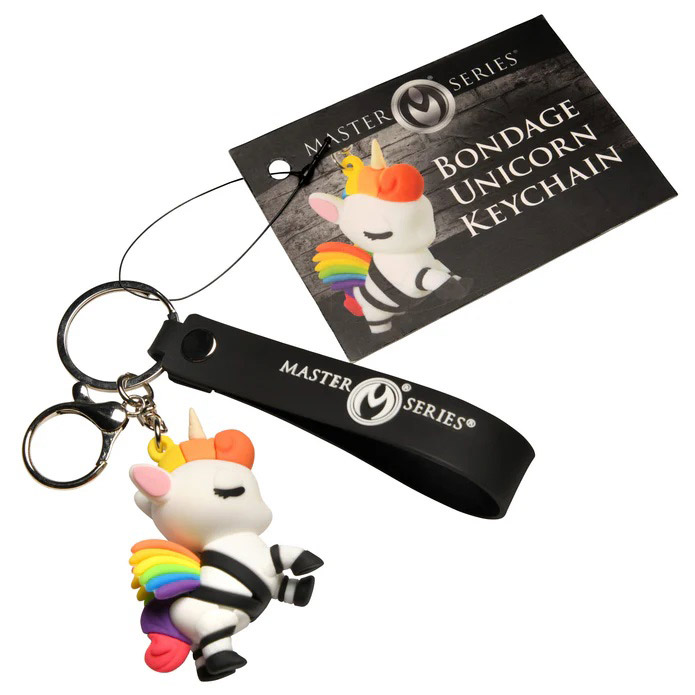 bondage unicorn keychain