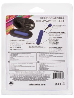 rechargeable hideaway bullet blue rechargeable hideaway bullet blue