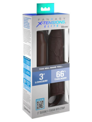 fantasy x tensions elite 7 inch extension with strap brown