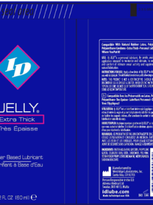 id jelly extra thick water based lubricant 2 oz