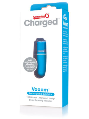 charged vooom rechargeable bullet vibe blue