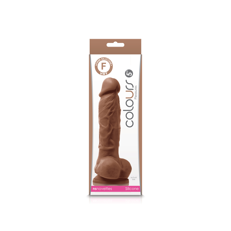 colours pleasures 5 inch dildo brown