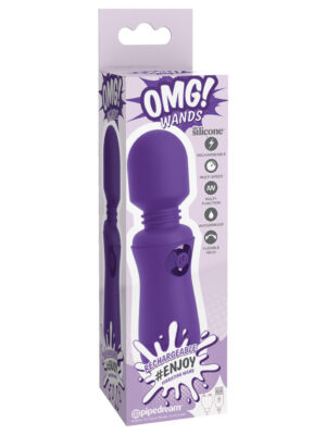 omg! wands enjoy rechargeable vibrating wand purple