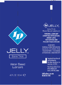 id jelly extra thick water based lubricant 12ml tubes 72 pieces jar