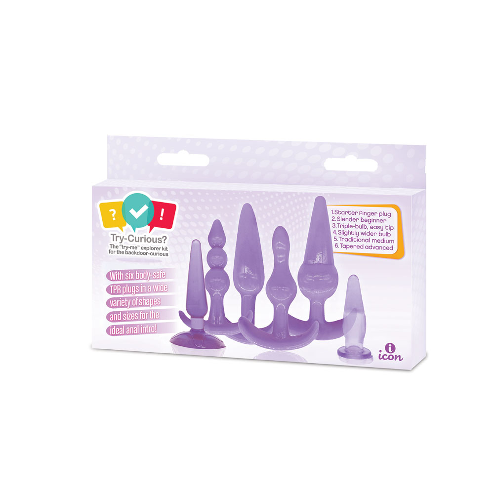 try curious anal plug kit purple