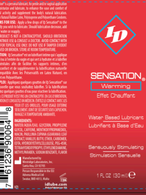 id sensation warming water based 1 oz