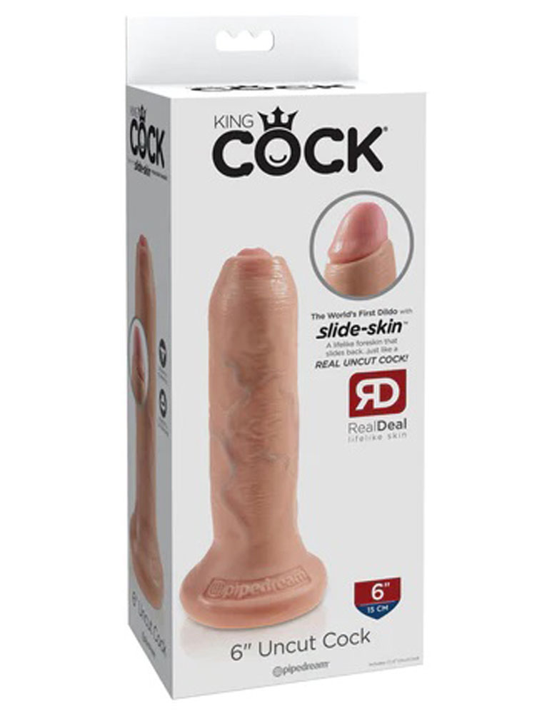 king cock 6 inch uncut light