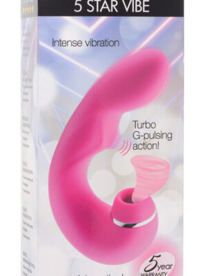 shegasm 5 star 10x tapping g spot vibe with suction pink