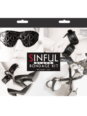sinful bondage kit black sinful bondage kit black