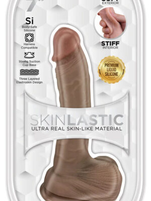 skinsations skinlastic sliding skin dildo 7 inch with suction base