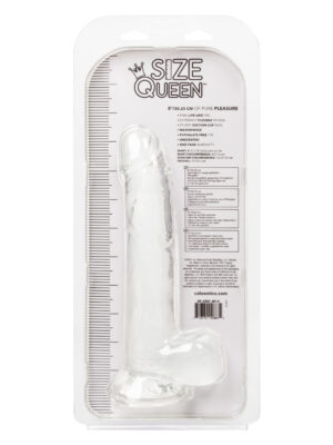 size queen 8 inch/20.25 cm clear size queen 8 inch/20.25 cm clear