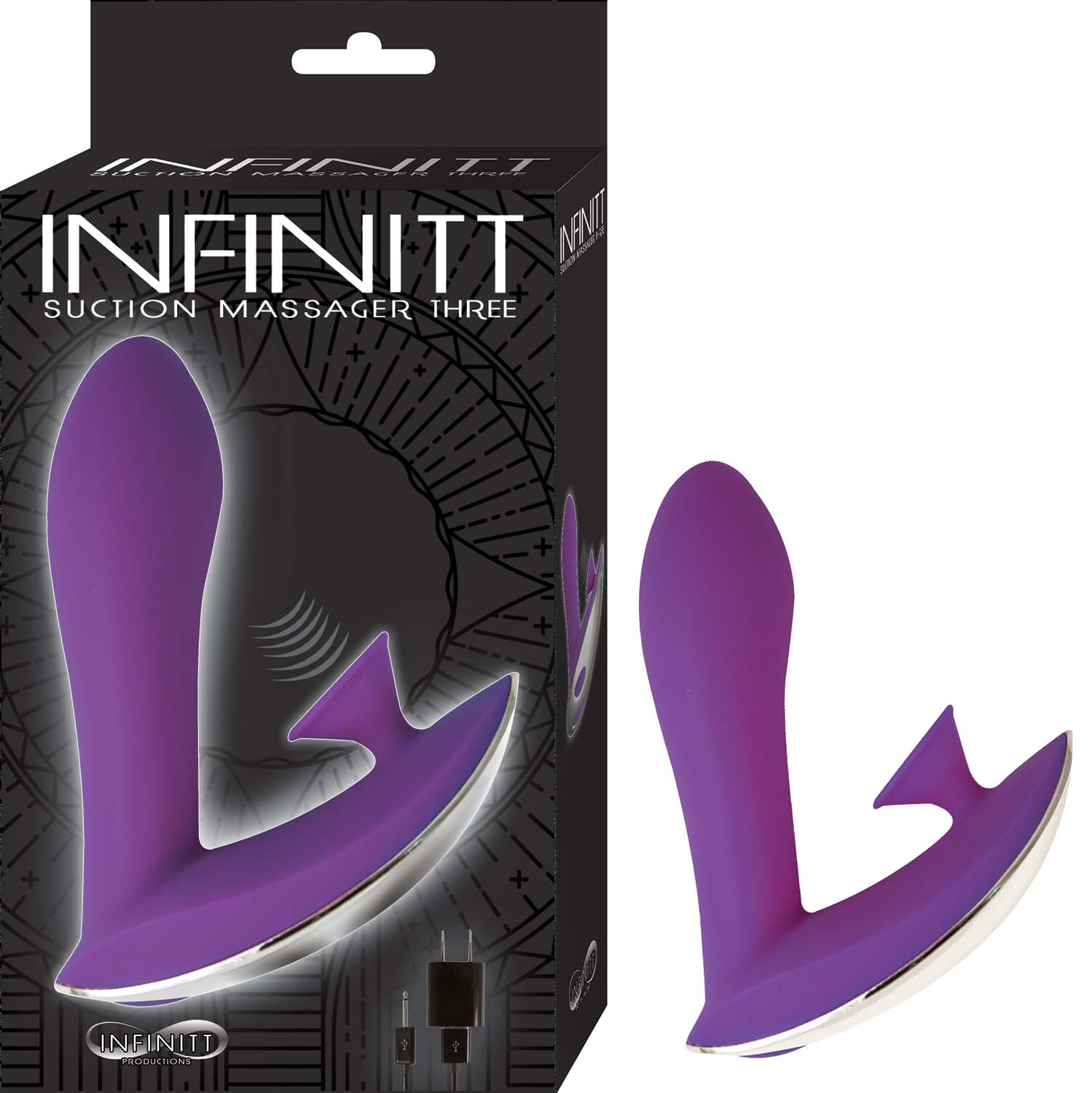 infinitt suction massager three purple