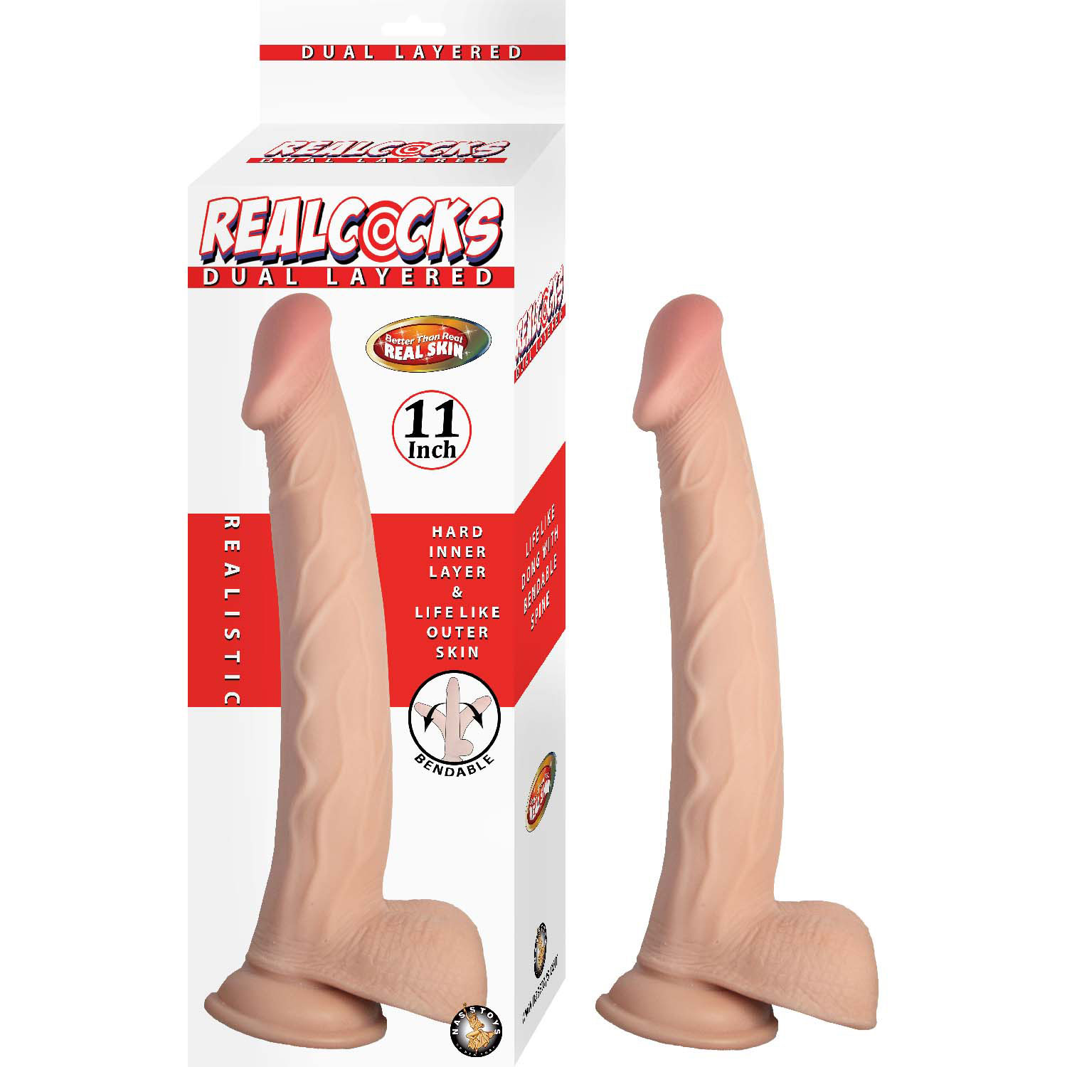realcocks dual layered 11" white