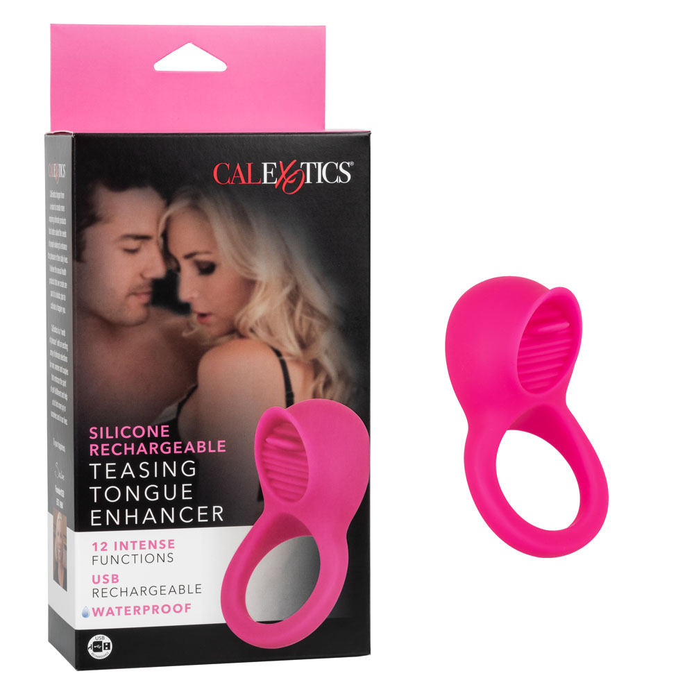 silicone rechargeable teasing tongue enhancer