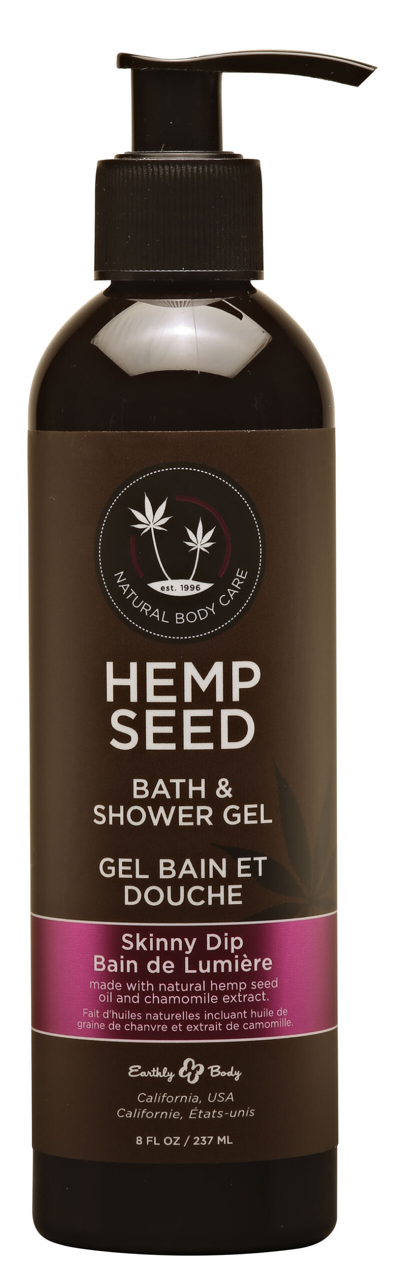 hemp seed bath and shower gel skinny dip 8 oz. / 237ml