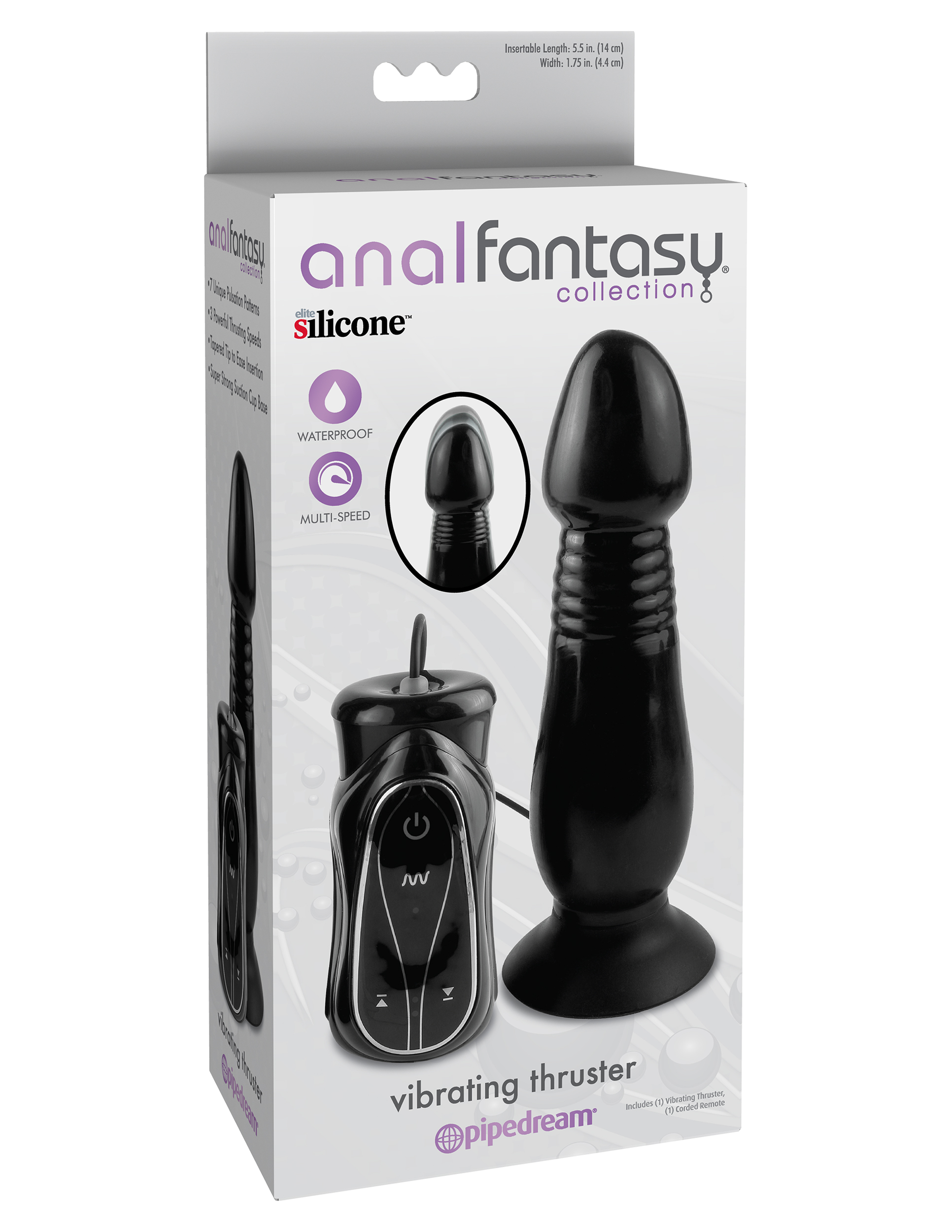 anal fantasy collection vibrating thruster black
