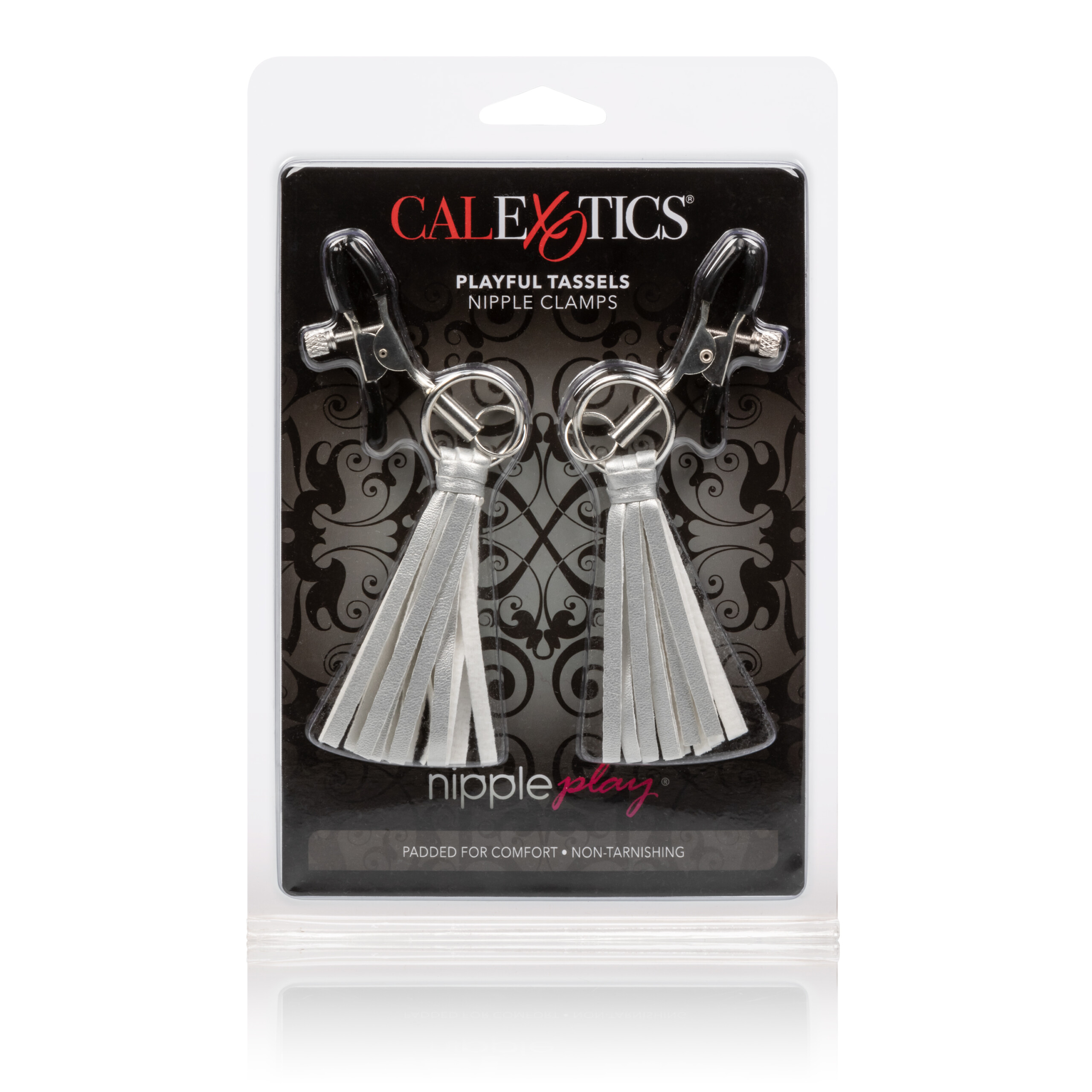 nipple play playful tassels nipple clamps silver