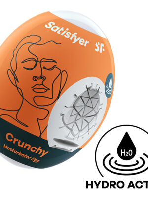 satisfyer masturbator egg crunchy orange