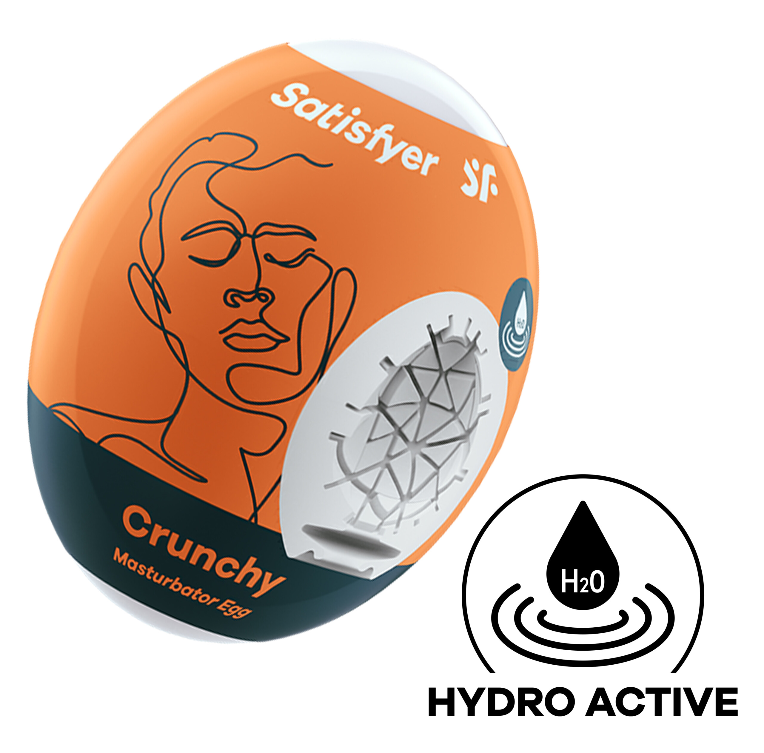 satisfyer masturbator egg crunchy orange