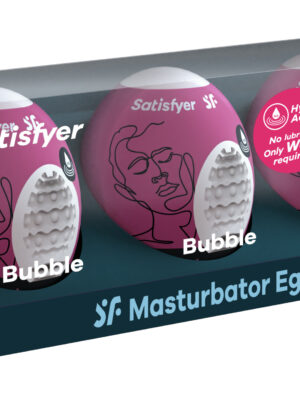 3 pc set masturbator egg bubble violet
