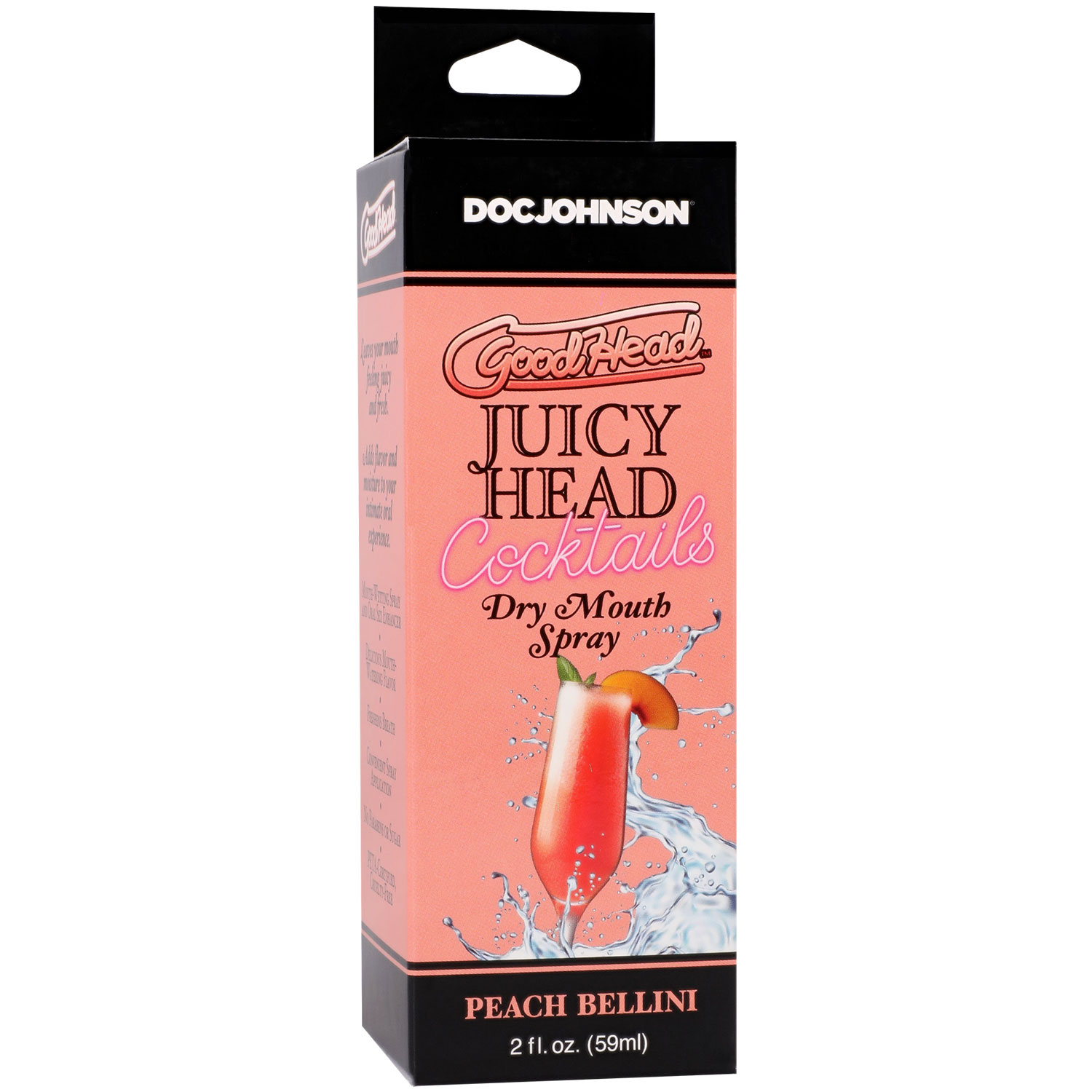goodhead juicy head cocktails dry mouth spray peach bellini 2oz