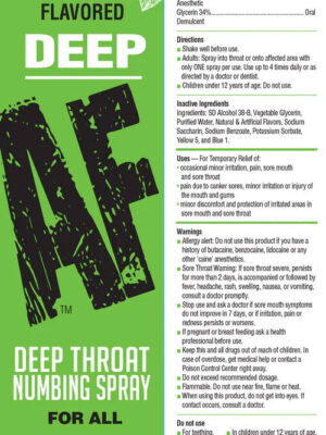 deep af spearmint flavored deep throat spray 1 oz
