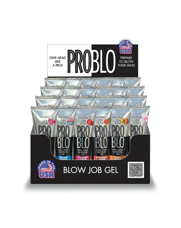 problo oral pleasure gel display of 24pcs