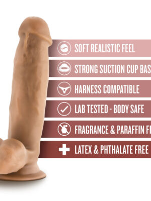 dr. skin dr. mark 7 inch dildo with balls tan