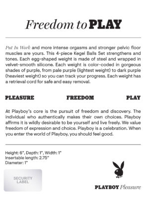 playboy pleasure put in work kegel balls set acai ombre