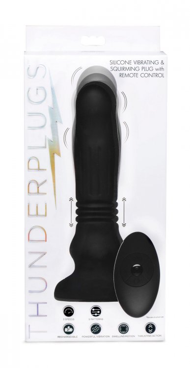 silicone swelling & thrusting plug with remote control silicone swelling & thrusting plug with remote control