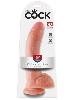 king cock 9 inch cock with balls flesh