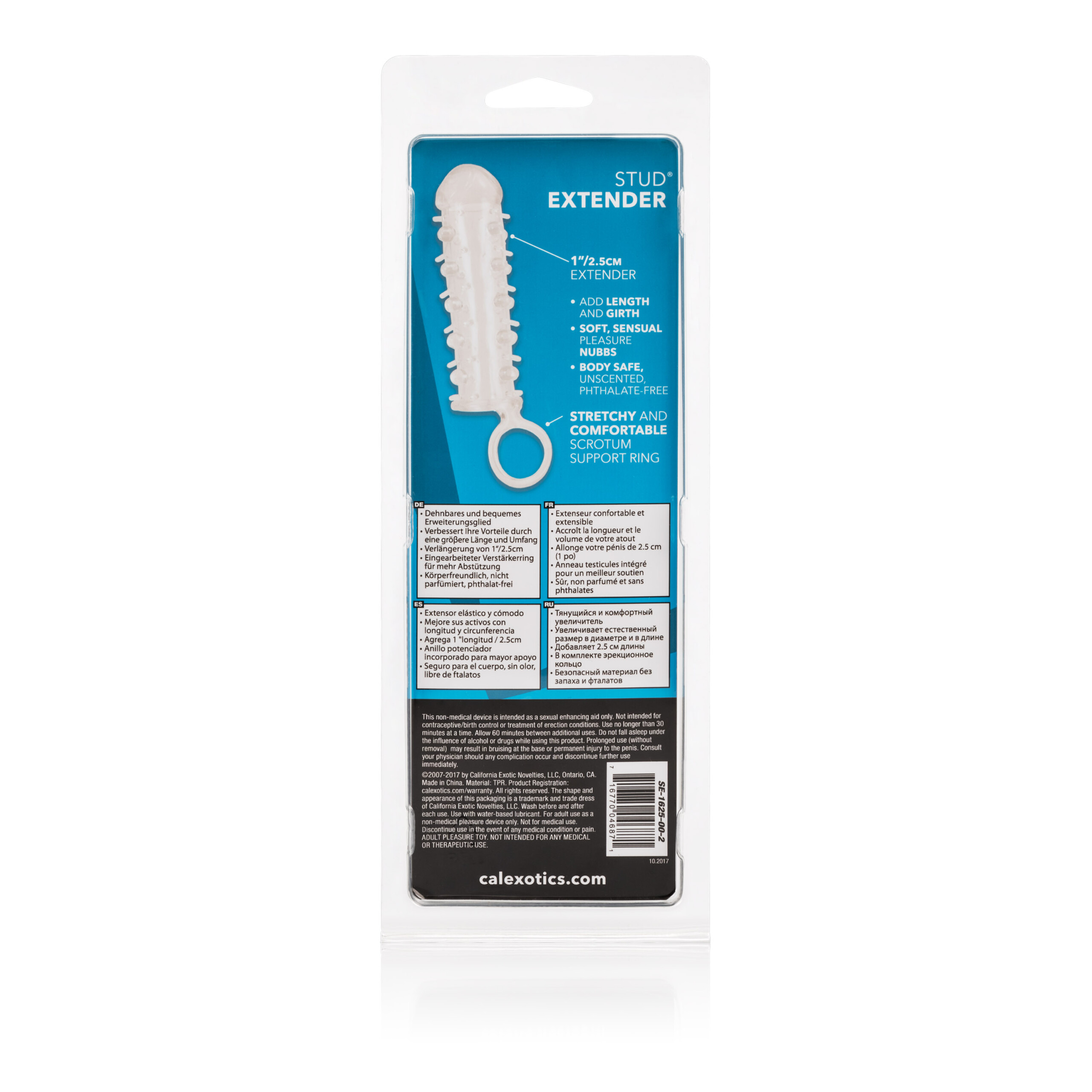 stud extender clear with supporting ring