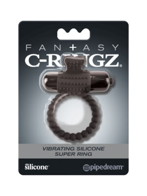 fantasy c ringz vibrating silicone super ring black