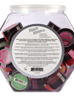 nipple nibblers tingle balm 36 pc. bowl 3gm jars assorted nipple nibblers tingle balm 36 pc. bowl 3gm jars assorted