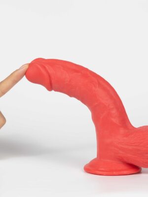 real skin mr. ruby 7.5" dual layer dildo