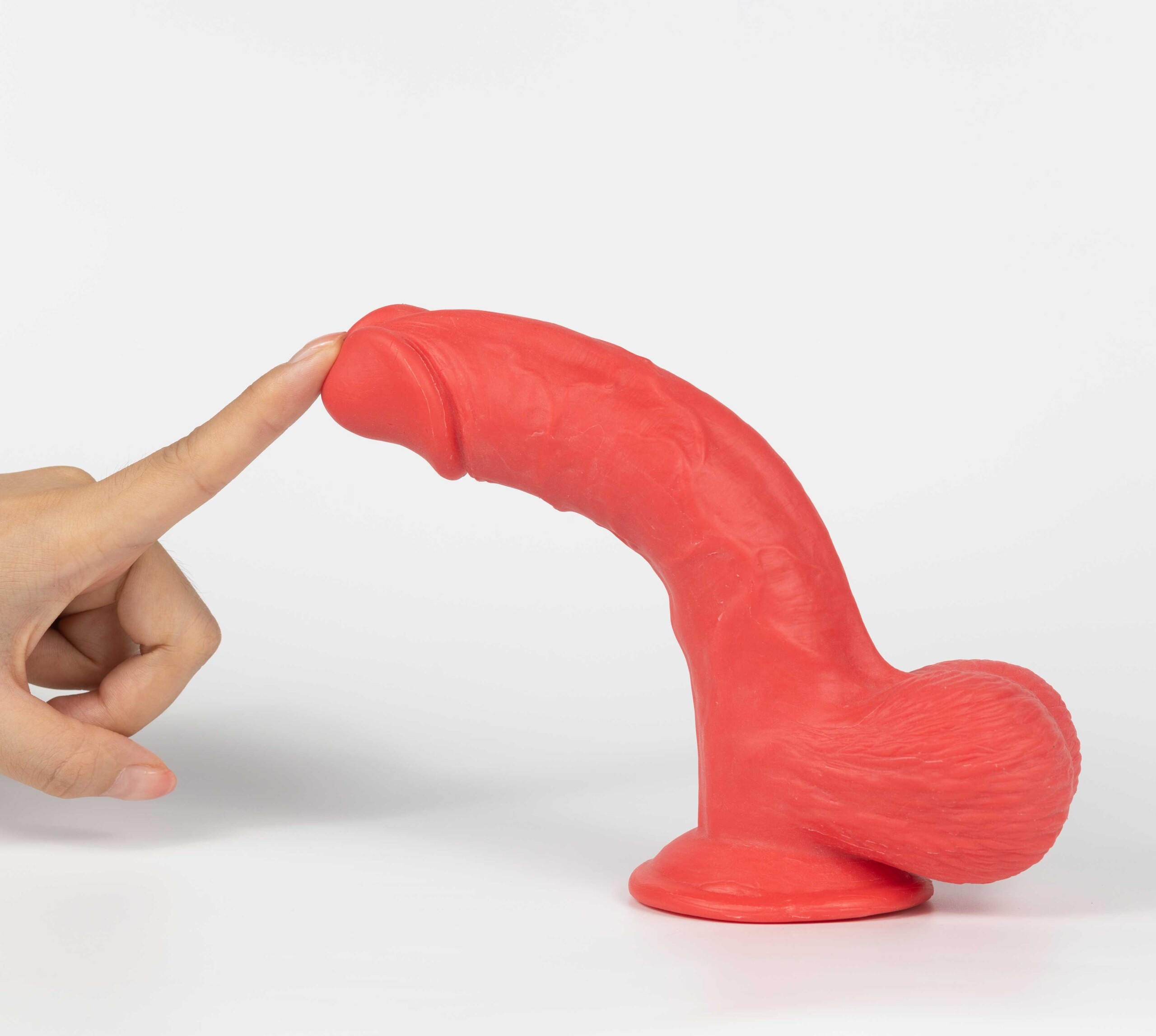 real skin mr. ruby 7.5" dual layer dildo