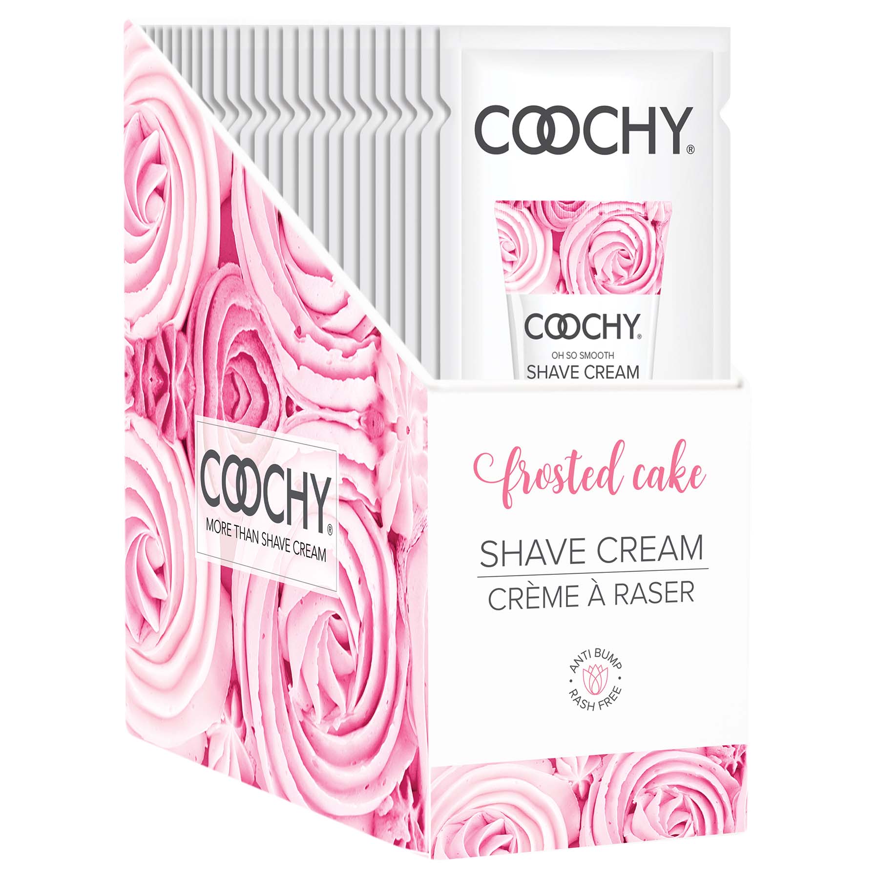 coochy shave cream frosted cake 15 ml foils 24 count display