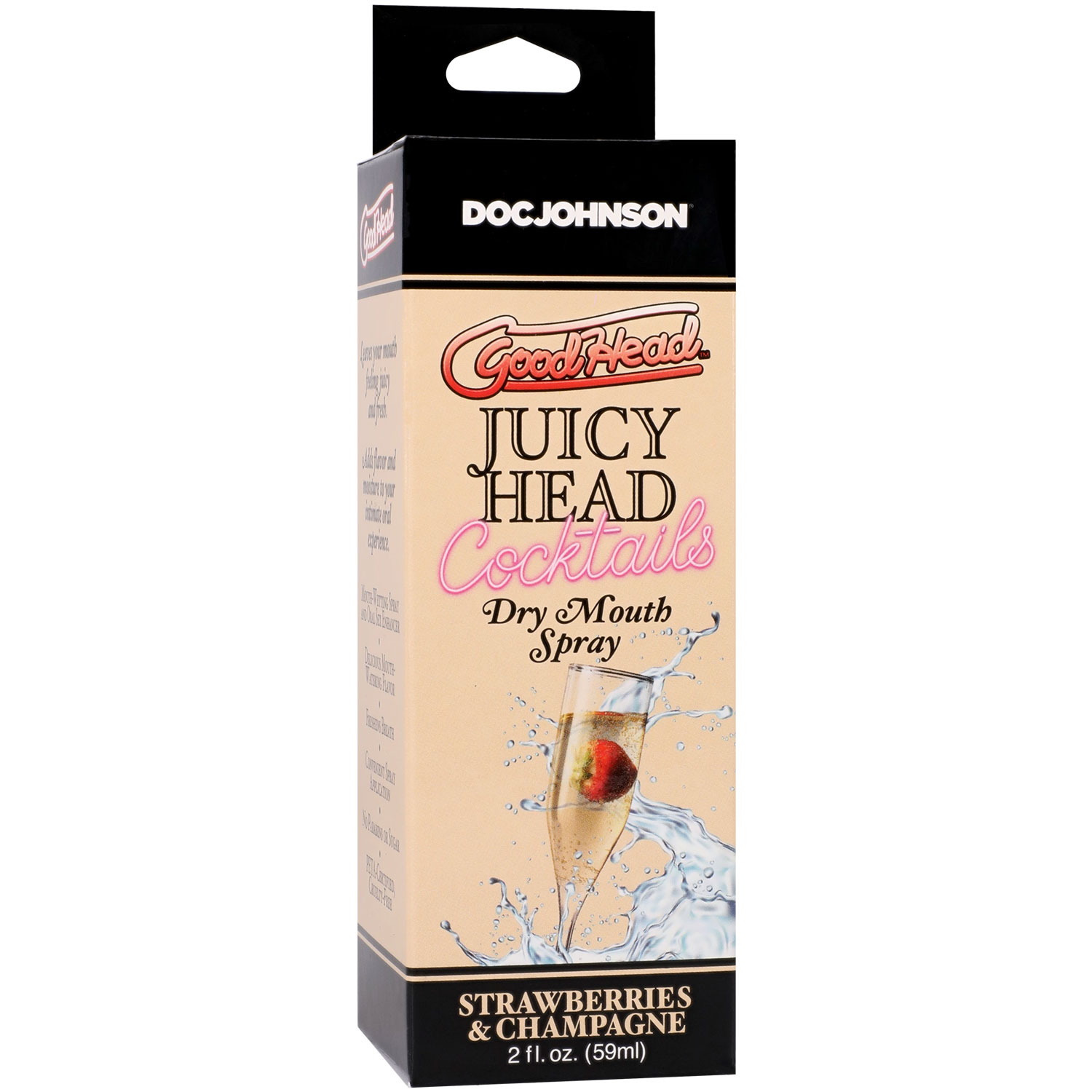 goodhead juicy head cocktails dry mouth spray strawberries/champagne 2oz