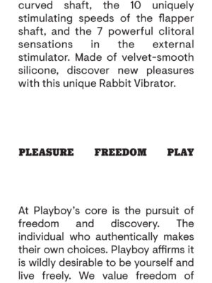 playboy pleasure rapid rabbit vibrator black
