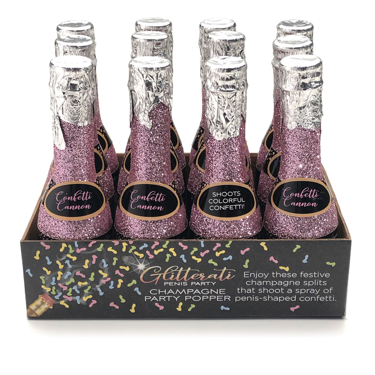glitterati champagne confetti poppers
